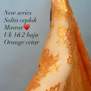 Brokat Soltis Ceplok Mawar || Kain Kebaya Brokat Bali