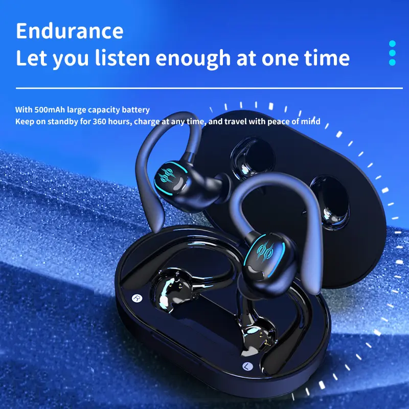Tai Nghe Bluetooth, Không Dây Chân Thực, Thiết Kế Tai Treo, Trong Tai, Có Tính Năng Khử Tiếng Ồn, Thích Hợp Để Chạy Bộ Và Thể Thao, Chống Rơi, Thích Hợp Cho Nam Và Nữ, Hàng Mới Về, Mang Lâu Mà Không Đau