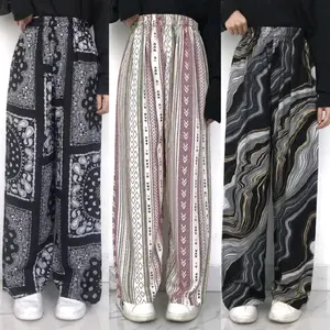 celana HOMMY premium kulot wanita kekinian Fit Karet Panjang Rayon Bawahan motif