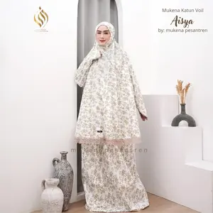 Mukena Potongan Berlengan Aisya Katun Voil Mukena Mahar Hantaran Cantik Mewah Mukena mukena  yang ada tangannya mukena renda mukena  khusus umroh dan haji mukena  setelan Mukena Katun Poil