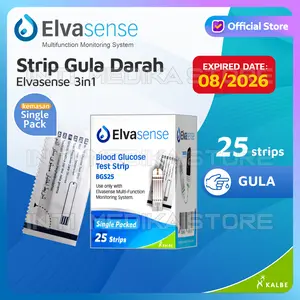 ELVASENSE - Strip Refill Cek Diabetes Gula Darah Elvasense 3in1