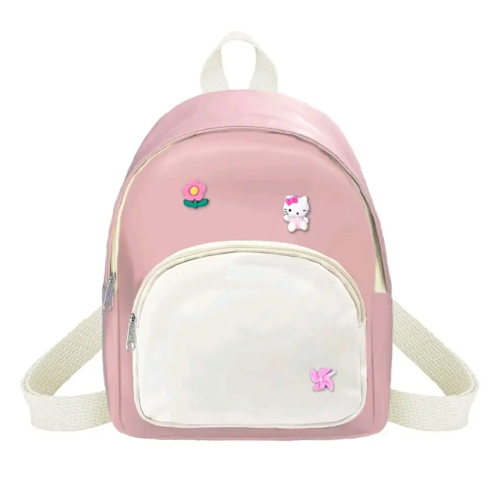 Ransel Kulit Anti Air FDF Momou Mix untuk Wanita - Backpack Sekolah Pria free stiker