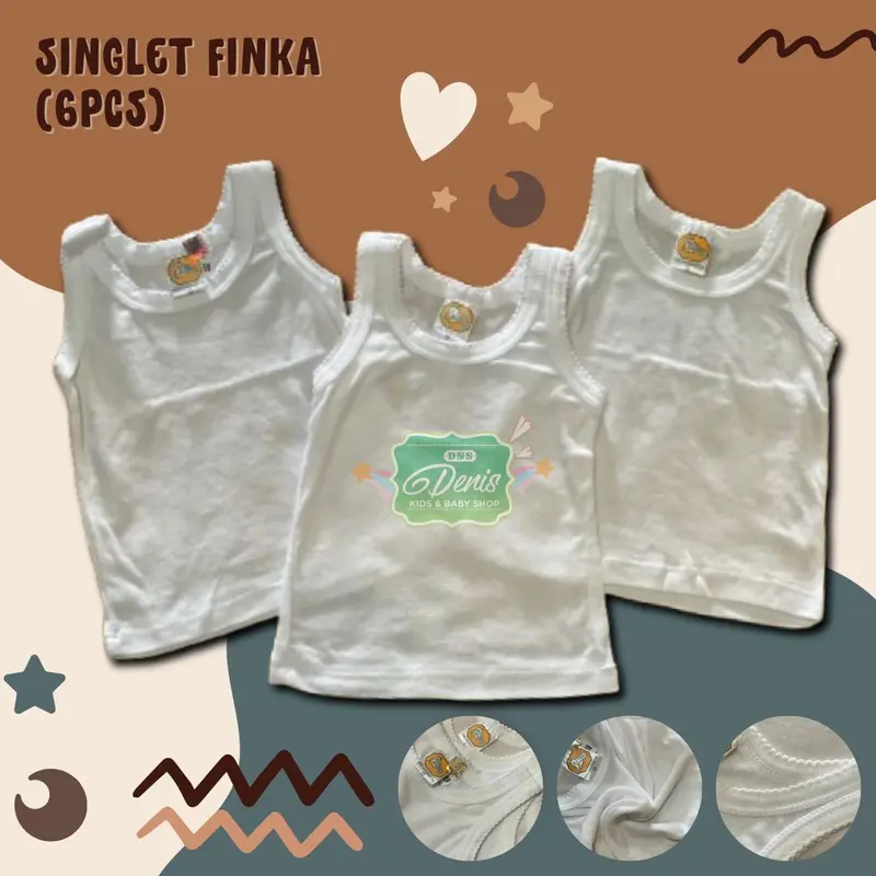 SINGLET FINKA SIZE NB-S-M-L-XL-XXL (6PCS) 2