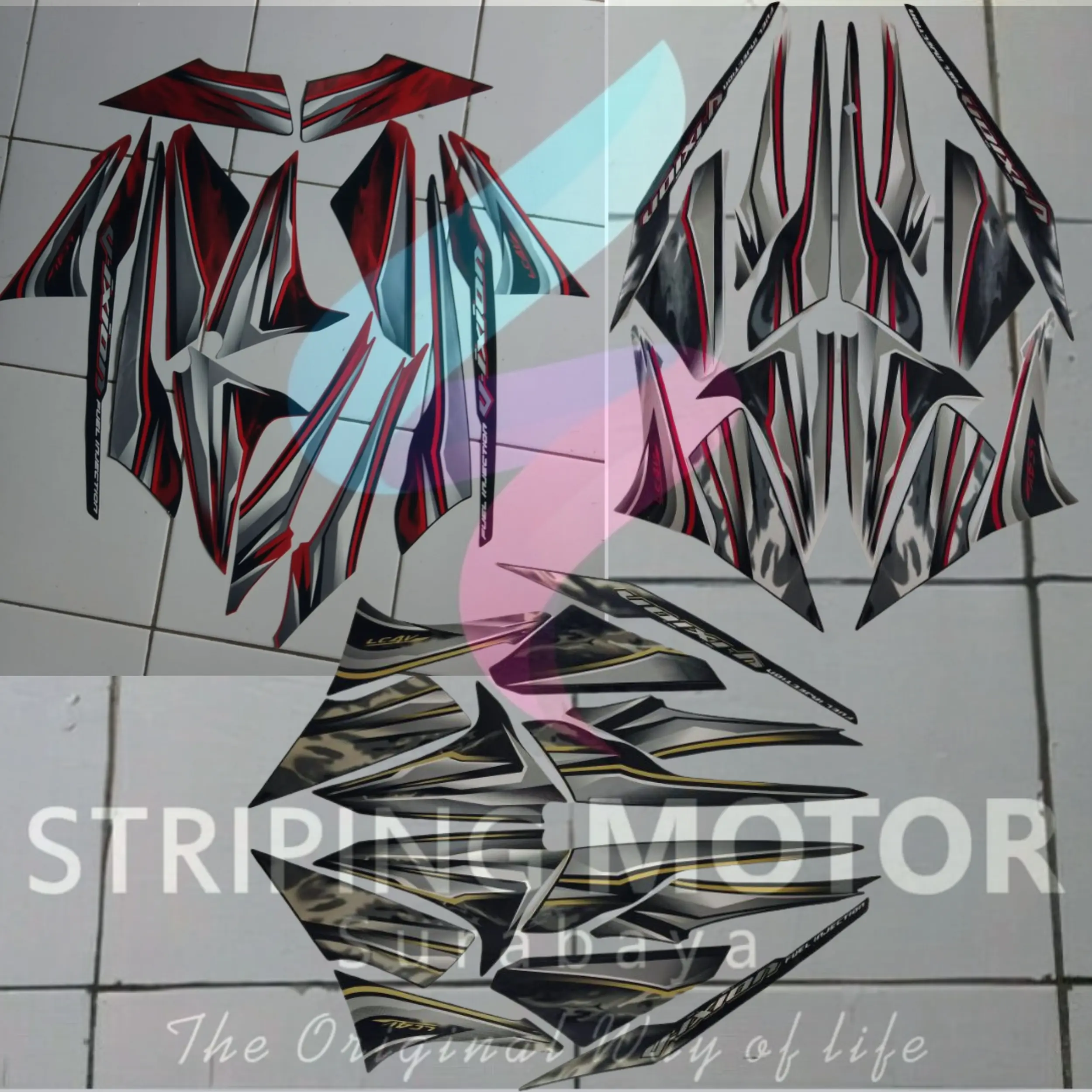 striping original motor Yamaha Vixion Tahun 2012 Aksesoris Motorcycle