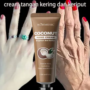 Coconut Hand Cream 30g Anti Wrinkle Anti Wrinkle Hand Cream Coconut Oil Anti Wrinkle Repair Dry and Rough Skin Whitening Permanent Body Skin Moisturiz Hand Cream Anti Wrinkle Hand Cream Nourishes Dry Skin