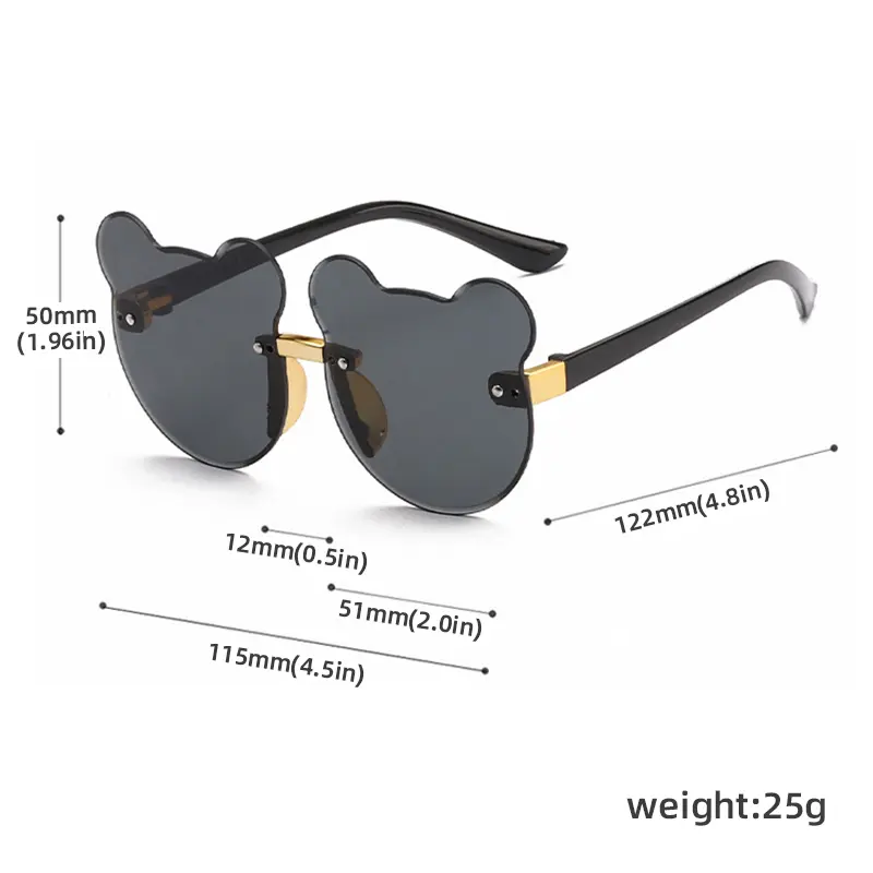 Kính Râm Trẻ Em, Gấu Hoạt Hình Dễ Thương, Ngoài Trời, Chống Tia UV 7