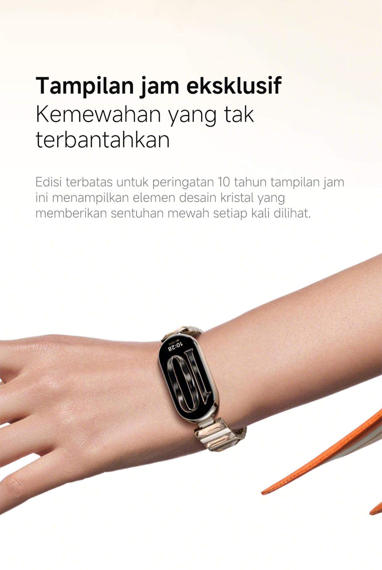 [toni_cu] Xiaomi Smart Band 10 | 1.72" AMOLED display in a sleek design | Premium style with colorful and ceramic frame edition | Premium metal strap with crystal-glass glimmer edition | 150+ sports modes with sleep and heart tracking [Official Store]