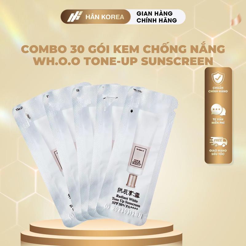 C125 - Combo 30 gói kem chống nắng Wh.u..u Tone Up Sunrcreen Spf 50+/ PA++++