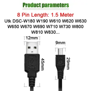 1.5M Kabel Data USB Kamera Sony Cybershot / Kabel Pengisian Daya Untuk Sony DSC-W710 W730 W800 W810 W830