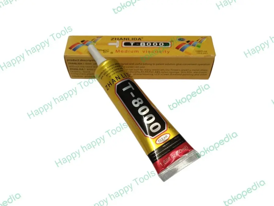 Lem Jelly Zhanlida T8000 Clear Original untuk LCD dan Layar Sentuh - T8000 50ml