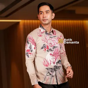 Dananta Batik Pria Modern Motif Byakta Lengan Panjang Pendek Batik Premium
