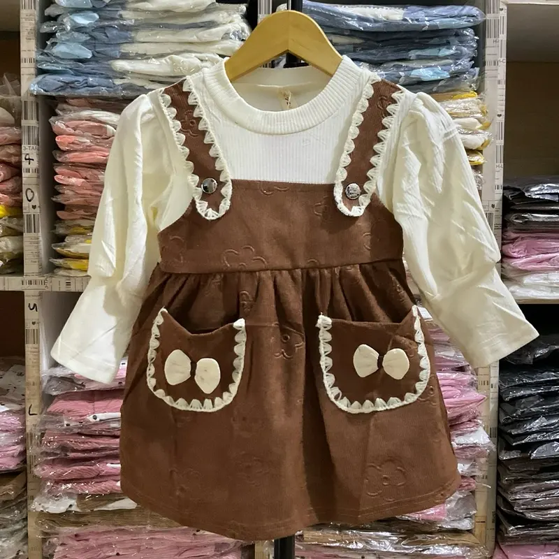 BELIMOM’s - GAUN DRES PREMIUM KATUN CORDURAY BKK OVER OLL USIA 3 BULAN - 4 TAHUN COD / BAJU ANAK PEREMPUAN Lengan panjang 8