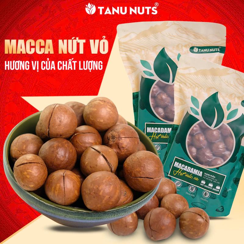 Hạt macca nứt vỏ TANU NUTS hạt mắc ca  Tây Nguyên ngũ cốc dinh dưỡng tốt cho sức khỏe, bà bầu Hạt mắc ca Macadamia Nut Nuts & Peas Ăn Vặt hat  maccadaklak Snack Food Thức Ăn hạtdinhduong