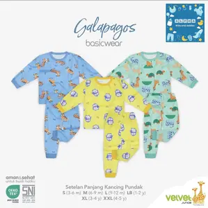 Velvet Junior 3 Stel Setelan Oblong Panjang dan Celana Panjang