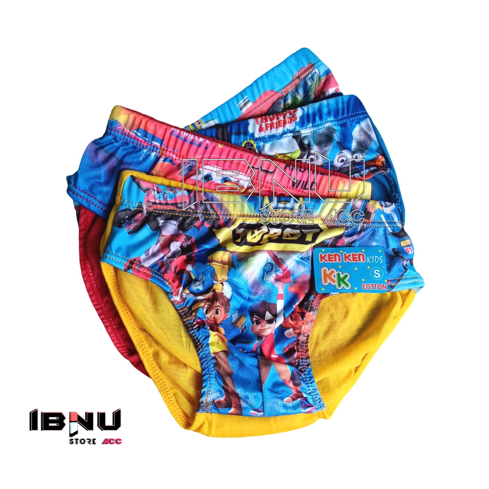 6pcs Sempak Celana Dalam Anak Laki-laki Motif Gambar Kartun Nyaman Bahan Katun Spandex Halus Cocok untuk Keseharian Anak Fashion cangcut