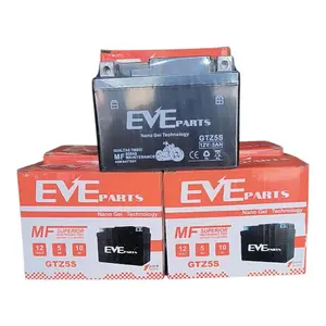 EVEparts Baterai Motor GTZ5S Nano Gel Technology 12V 5Ah MF Superior untuk Kualitas Tinggi dan Durabilitas Tinggi