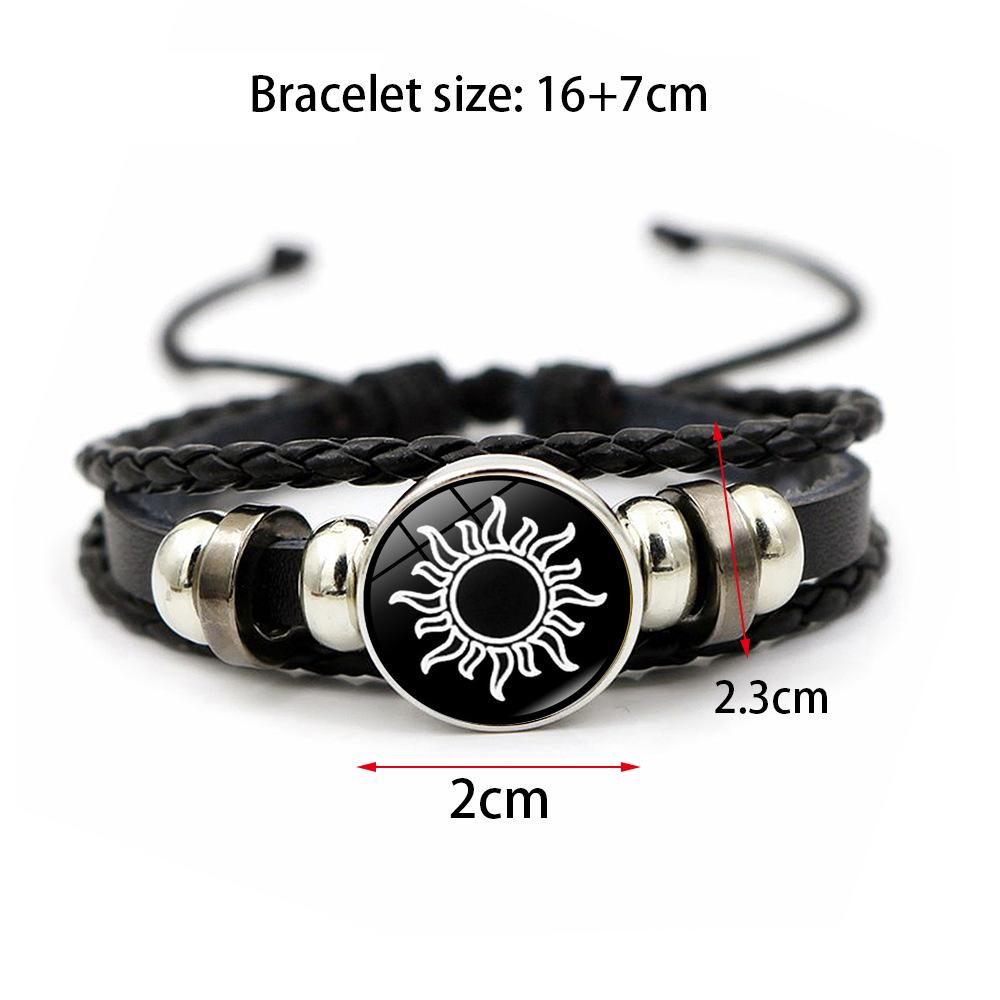Best Friend Bracelet 2 Magnet Couple LDR Vibrating Sun Moon Glow Jewelry  for Women Men Pink Black Matching Bracelet - TikTok Shop Malaysia