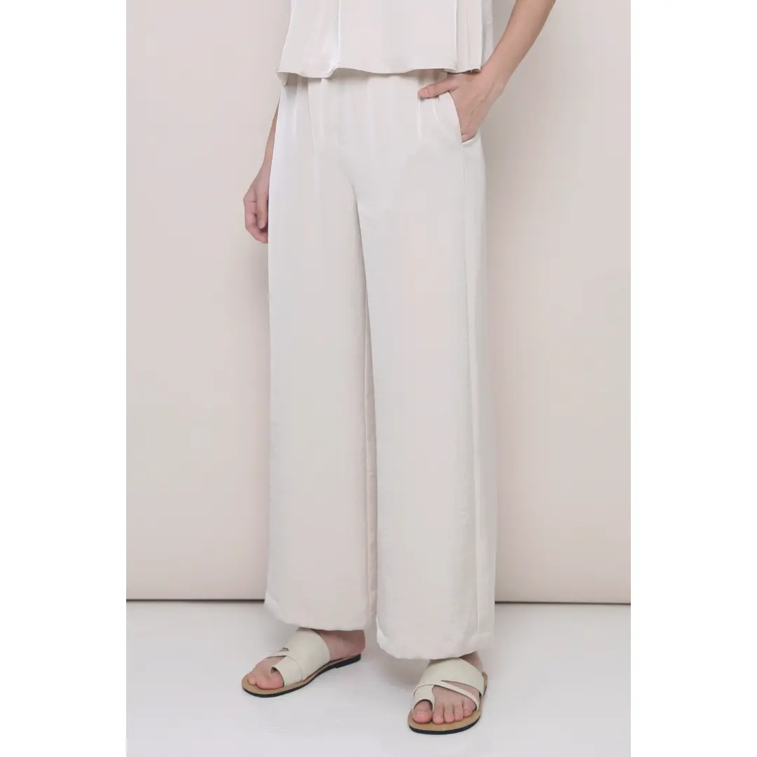 (Petite) Daydreamer Wide Leg Pants Pearl (Hollyhoque)