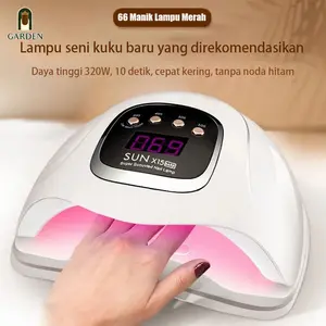UV LED Nail Lamp 320W 66/81 LEDs untuk Pengering Kutek Gel Kuku Tangan & Kaki