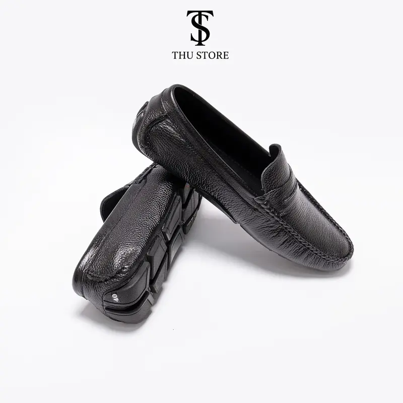 V3 giày Lười nam Da Bò Dáng Moccasin Đế Cao Su Đúc 1cm Mềm Mại Shoes giầy  thổ Caro Loafer Jean moca giầymoi 2023 6