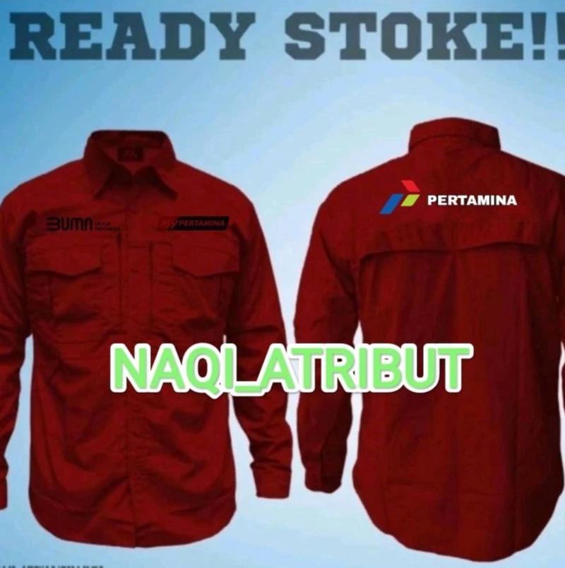 Product Introduction of KEMEJA BUMN MY PERTAMINA KEMEJA PERTAMINA LENGAN PANJANG FULL BORDIR DEPAN BELAKANG BISA COSTUM Casual 11
