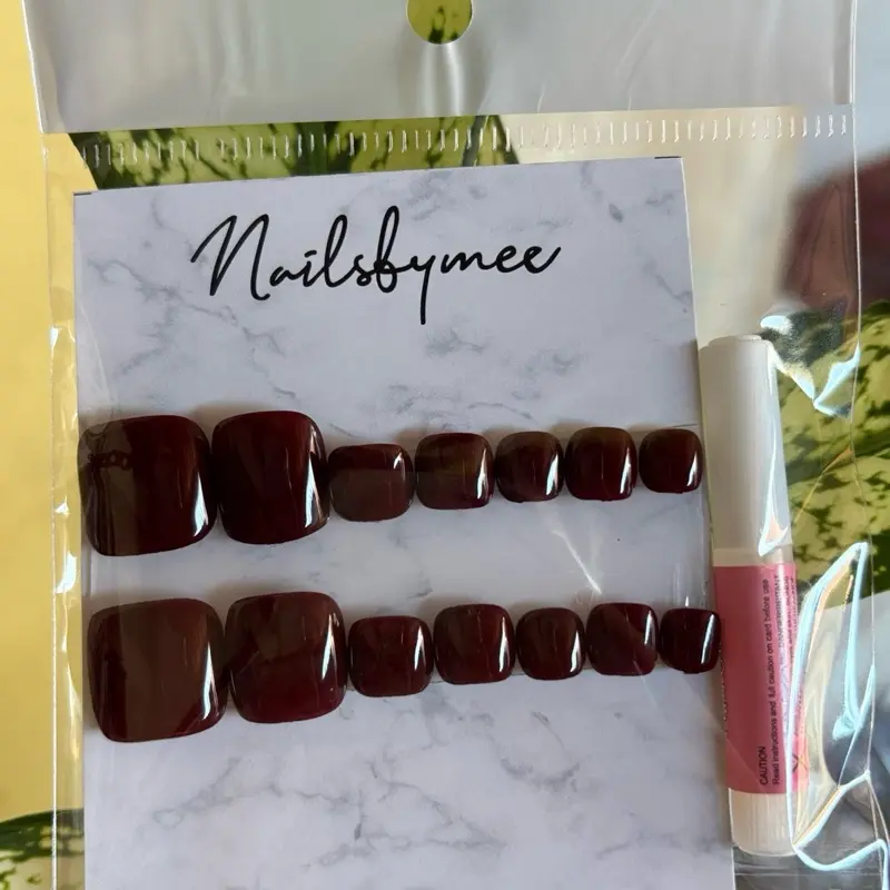 Aneka warna Kuku palsu kaki polosan Nail Art 5