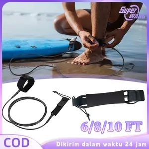 6ft/8ft/10ft Surf Leash Surfboard Leg Rope Surfboard Leash Surfing Tali Pengaman Selancar Untuk Papan Selancar