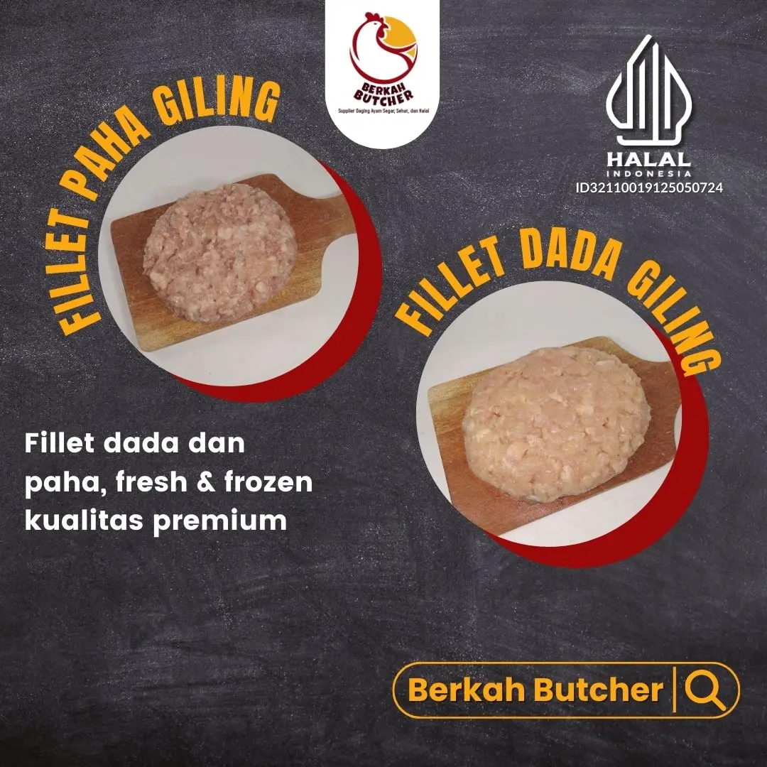 Berkah Butcher Daging Ayam Giling Cincang Fresh Frozen Kemasan 500 gram