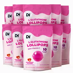 100pcs Permen Lollipops Collagen L-Glutathione Rasa Stroberi, dengan Vitamin C, Hydrolyzed Collagen Peptides,Cocok untuk Hadiah Pernikahan, Ulang Tahun, Hari Valentine, Tahun Ba, Hadiah & Sajian Ramadhan Lebaran, COD | BPOM [HALAL] | Divinity Nutra
