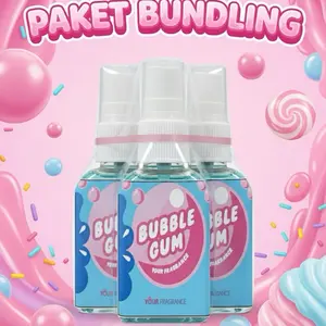 Bubble Gum Parfum 30 Ml Biru Botol Plastik Tahan Lama Paket Bundling Parfum Bubble Gum