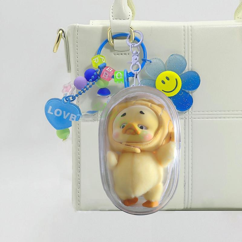 Product Introduction of 18cm Tas Pouch Upset Duck PVC Tas PVC Upset Duck transparent storage bag pouch Upset Duck (only bag) Tas Penutup Pelindung Untuk Boneka tas upset duck(sell only Tas transparan) 15