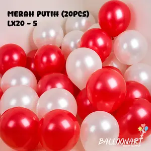 [20pcs] 2 Color Mix Balon Latex Metalik/Balon Ulang tahun Biru Hijau