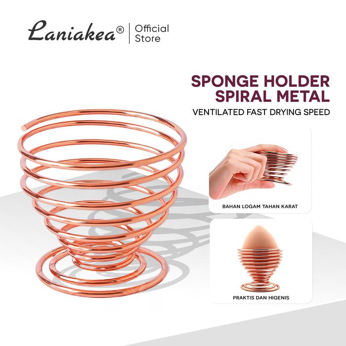 Gambar LANIAKEA Sponge Holder Spiral Metal – Tempat Penyimpanan Beauty Sponge Anti Lembap & Tahan Karat dari Laniakea Official Store Kab. Tangerang Tokopedia