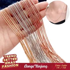 KALUNG ITALY SANTA DEWASA - EMAS 17K - BUNGA TANJUNG GOLD