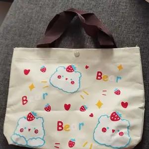 Tas Bekal Mini Murah Lunch Bag Versi Beruang Lokal Bahan D 600 Motif Planet Party - Bisa COD