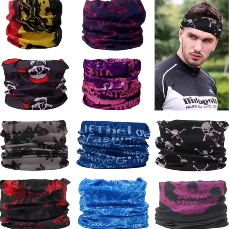 3/6 Pcs Masker Baf Buff Motif Multifungsi Masker Berkendara Perlindung dDebu Buff bandana 1