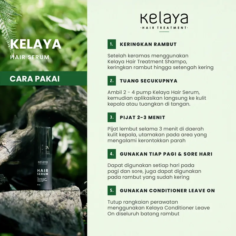 Kelaya Serum Rambut 20ml Hair Treatment - Rambut Rontok Strengthening Vitamin 4