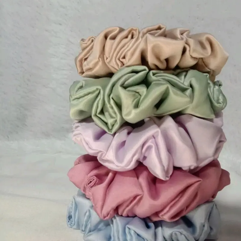 Isi 8Pcs Scrunchie satin Uk.small Ikatrambut scrunchie cepol hijab korea 2