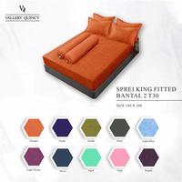 Gambar Vallery Quincy - Sprei King 180x200 Tinggi 30Cm Bantal 2 Emboss "Live" - Coffe dari Lady Rose Sprei Kab. Bandung 2 Tokopedia