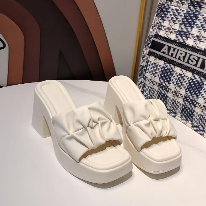 Giày Đi Bộ, Giày Nữ, Phong Cách Thanh Lịch Hàn Quốc, Gót Khối, Giày Đi Bộ, Dép Lê, Sandal, Thích Hợp Cho Mùa Hè,Thoải Mái, DéP Shoes