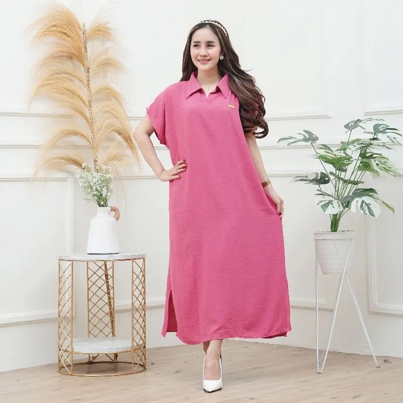 DRESS aletha, Daster bumil, daster Kerah Wanita Gaun