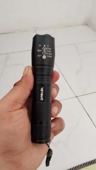 Product Review of Senter Super Terang Waterproof LED Rechargeable Baterai Tactical Anti Air Lampu SWAT Zoom Murah Free Charger from M**i 1