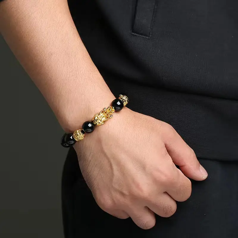 【A】Biden Gelang Mewah Pria YNBK060-Black 5