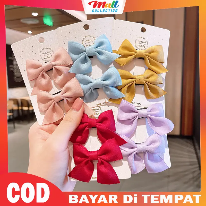 Hiasan Rambut Set 2Pcs Jepit Rambut Anak Perempuan Model Pita Princess Fashion Korea KCR39