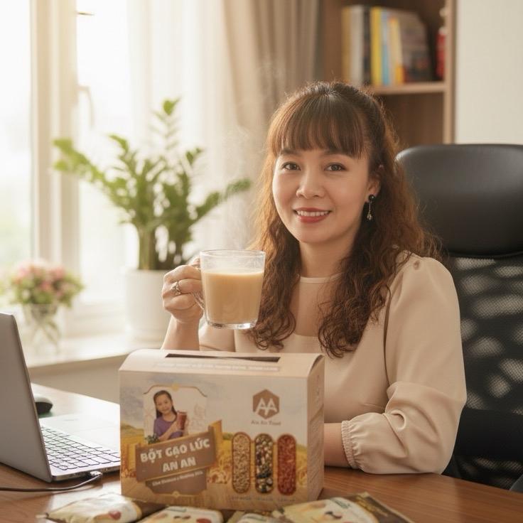 Bột Gạo Lứt Yến Mạch Ngũ Cốc Hữu Cơ 400g/16 Gói Tự Nhiên Lượng Đường Thấp Food An Toàn VSATTP Cà Mau Việt Nam