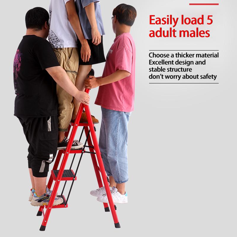 REAIM Tangga 6 Step Premium Rumah Lipat Ladder  Besi Lipat Household Steel Ladder/ Tangga Lipat Aluminium tangga besi 2