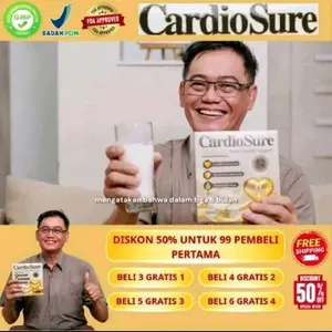 Cardiosure Original Susu Premium Hipertensi Darah Tinggi Dan Jantung. Paket 1 BOX (12 Sachet) susu herbal stabilkan tekanan darah & detoks tubuh. BPOM & Halal
