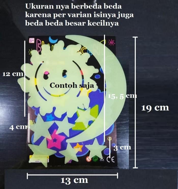 M✉U1 GLOW IN THE DARK JUMBO -PLANET KOMET BULAN BINTANG WALL STIKER 3D I❤7A 0