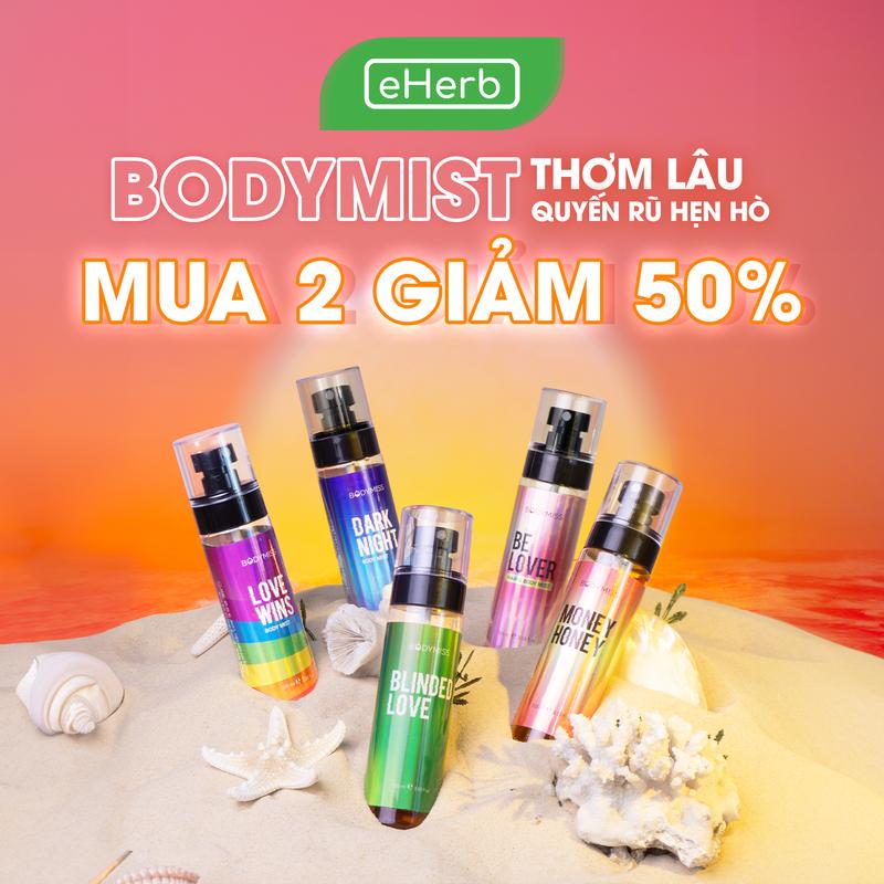 MUA 2 GIẢM 50% Body Mist Nước Hoa Nam EHERB Việt Nam - Xịt Thơm Tóc & Quần Áo Giữ Mùi Lâu Nước Hoa Cho Nam & Khử Mùi Cơ Thể - Body Mist BODYMISS Chính Hãng - Nước Hoa Cho Nữ Perfume Cosmetic Chai 105ml Mỹ Phẩm
