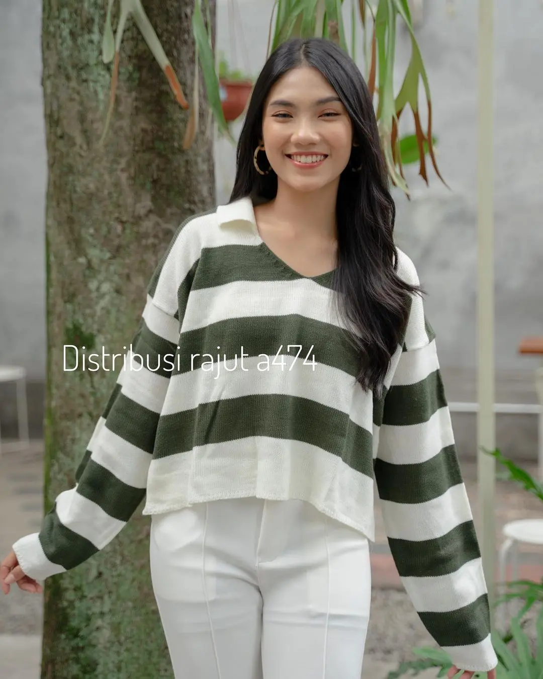 SWEATER RAJUT CROP LADY BLASTER KERAH PREMIUM ATASAN WANITA Fit Panjang